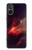 S3897 赤い星雲の宇宙 Red Nebula Space Sony Xperia 5 V バックケース、フリップケース・カバー