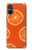 S3946 オレンジのシームレスなパターン Seamless Orange Pattern Sony Xperia 5 V バックケース、フリップケース・カバー