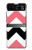 S1849 ピンクブラックシェブロンジグザグ Pink Black Chevron Zigzag Motorola Razr 40 バックケース、フリップケース・カバー