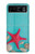 S3428 アクア 海星 貝 Aqua Wood Starfish Shell Motorola Razr 40 バックケース、フリップケース・カバー