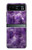 S3713 パープルクォーツアメジストグラフィックプリント Purple Quartz Amethyst Graphic Printed Motorola Razr 40 バックケース、フリップケース・カバー