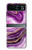 S3896 紫色の大理石の金の筋 Purple Marble Gold Streaks Motorola Razr 40 バックケース、フリップケース・カバー