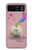 S3923 猫のお尻の虹のしっぽ Cat Bottom Rainbow Tail Motorola Razr 40 バックケース、フリップケース・カバー