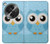 S3029 かわいい青いフクロウ Cute Blue Owl OnePlus OPEN バックケース、フリップケース・カバー