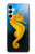 S2444 タツノオトシゴ 深い青色の海 Seahorse Underwater World Samsung Galaxy A05s バックケース、フリップケース・カバー