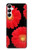 S2478 赤デイジーの花 Red Daisy flower Samsung Galaxy A05s バックケース、フリップケース・カバー