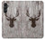 S2505 トナカイ古い木材グラフィックプリント Reindeer Head Old Wood Texture Graphic Printed Samsung Galaxy A05s バックケース、フリップケース・カバー