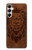 S2529 レオゾディアックタトゥーブラウングラフィック Leo Zodiac Tattoo Brown Graphic Print Samsung Galaxy A05s バックケース、フリップケース・カバー