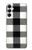 S2842 ブラックとホワイトバッファローチェック柄 Black and White Buffalo Check Pattern Samsung Galaxy A05s バックケース、フリップケース・カバー