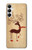 S3081 トナカイ Wooden Raindeer Graphic Printed Samsung Galaxy A05s バックケース、フリップケース・カバー