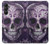 S3582 紫の頭蓋骨 Purple Sugar Skull Samsung Galaxy A05s バックケース、フリップケース・カバー