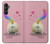 S3923 猫のお尻の虹のしっぽ Cat Bottom Rainbow Tail Samsung Galaxy A05s バックケース、フリップケース・カバー