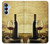 S2042 ブドウのボトルと赤ワインのグラス A Grape Vineyard Grapes Bottle and Glass of Red Wine Samsung Galaxy A15 5G バックケース、フリップケース・カバー