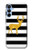 S2794 黒と白のストライプ 金の鹿 Black and White Striped Deer Gold Sparkles Samsung Galaxy A15 5G バックケース、フリップケース・カバー