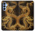 S2804 ゴールドドラゴンプリント Chinese Gold Dragon Printed Samsung Galaxy A15 5G バックケース、フリップケース・カバー