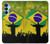 S2981 ブラジルサッカー Brazil Football Soccer Map Flag Samsung Galaxy A15 5G バックケース、フリップケース・カバー