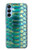 S3414 緑のヘビの鱗 グラフィックプリント Green Snake Scale Graphic Print Samsung Galaxy A15 5G バックケース、フリップケース・カバー
