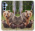 S3558 くまの家族 Bear Family Samsung Galaxy A15 5G バックケース、フリップケース・カバー