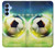 S3844 輝くサッカー サッカーボール Glowing Football Soccer Ball Samsung Galaxy A15 5G バックケース、フリップケース・カバー