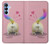 S3923 猫のお尻の虹のしっぽ Cat Bottom Rainbow Tail Samsung Galaxy A15 5G バックケース、フリップケース・カバー