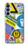 S3960 安全標識ステッカー コラージュ Safety Signs Sticker Collage Samsung Galaxy A15 5G バックケース、フリップケース・カバー