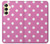 S2358 ピンクの水玉 Pink Polka Dots Samsung Galaxy A25 5G バックケース、フリップケース・カバー