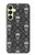 S2371 スカルヴィンテージモノクロのパターン Skull Vintage Monochrome Pattern Samsung Galaxy A25 5G バックケース、フリップケース・カバー
