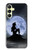 S2668 マーメイドシルエット月の夜 Mermaid Silhouette Moon Night Samsung Galaxy A25 5G バックケース、フリップケース・カバー