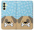 S2669 犬の足 骨 可愛い漫画のパターン Cute Dog Paws Bones Cartoon Samsung Galaxy A25 5G バックケース、フリップケース・カバー