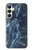 S2799 ライトブルーマーブルストーン グラフィックプリント Light Blue Marble Stone Texture Printed Samsung Galaxy A25 5G バックケース、フリップケース・カバー