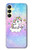 S3256 かわいいユニコーンの漫画 Cute Unicorn Cartoon Samsung Galaxy A25 5G バックケース、フリップケース・カバー