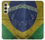 S3297 ブラジルの旗ビンテージフットボールのグラフィック Brazil Flag Vintage Football Graphic Samsung Galaxy A25 5G バックケース、フリップケース・カバー