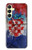 S3313 クロアチアflag Vintage Football Graphic Croatia Flag Vintage Football Graphic Samsung Galaxy A25 5G バックケース、フリップケース・カバー