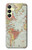 S3418 ヴィンテージの世界地図 Vintage World Map Samsung Galaxy A25 5G バックケース、フリップケース・カバー