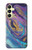 S3676 カラフルな抽象的な大理石の石 Colorful Abstract Marble Stone Samsung Galaxy A25 5G バックケース、フリップケース・カバー