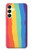 S3799 かわいい縦水彩レインボー Cute Vertical Watercolor Rainbow Samsung Galaxy A25 5G バックケース、フリップケース・カバー