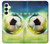 S3844 輝くサッカー サッカーボール Glowing Football Soccer Ball Samsung Galaxy A25 5G バックケース、フリップケース・カバー