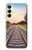S3866 鉄道直線線路 Railway Straight Train Track Samsung Galaxy A25 5G バックケース、フリップケース・カバー