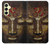 S3874 ブッダフェイスオームシンボル Buddha Face Ohm Symbol Samsung Galaxy A25 5G バックケース、フリップケース・カバー