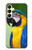 S3888 コンゴウインコの顔の鳥 Macaw Face Bird Samsung Galaxy A25 5G バックケース、フリップケース・カバー