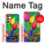 S3926 カラフルなチューリップの油絵 Colorful Tulip Oil Painting Samsung Galaxy A25 5G バックケース、フリップケース・カバー