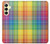 S3942 LGBTQ レインボーチェック柄タータンチェック LGBTQ Rainbow Plaid Tartan Samsung Galaxy A25 5G バックケース、フリップケース・カバー