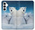 S0285 北極熊 北極 Polar Bear Family Arctic Samsung Galaxy A35 5G バックケース、フリップケース・カバー