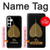 S2331 金の葉仏教 オームシンボル Gold Leaf Buddhist Om Symbol Samsung Galaxy A35 5G バックケース、フリップケース・カバー