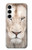 S2399 ホワイトライオンの顔 White Lion Face Samsung Galaxy A35 5G バックケース、フリップケース・カバー