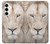 S2399 ホワイトライオンの顔 White Lion Face Samsung Galaxy A35 5G バックケース、フリップケース・カバー