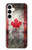S2490 カナダメープルリーフ旗 Canada Maple Leaf Flag Texture Samsung Galaxy A35 5G バックケース、フリップケース・カバー
