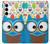 S2521 可愛いオタクフクロウ漫画 Cute Nerd Owl Cartoon Samsung Galaxy A35 5G バックケース、フリップケース・カバー