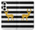 S2794 黒と白のストライプ 金の鹿 Black and White Striped Deer Gold Sparkles Samsung Galaxy A35 5G バックケース、フリップケース・カバー