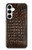 S2850 アリゲータースキングラフィック Brown Skin Alligator Graphic Printed Samsung Galaxy A35 5G バックケース、フリップケース・カバー